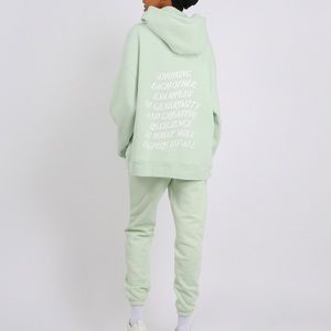 BRUNETTE THE LABEL KINDNESS CULTURE BIG SISTER HOODIE MINT GELATO
